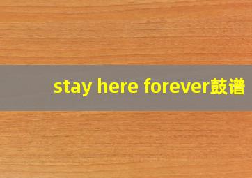 stay here forever鼓谱